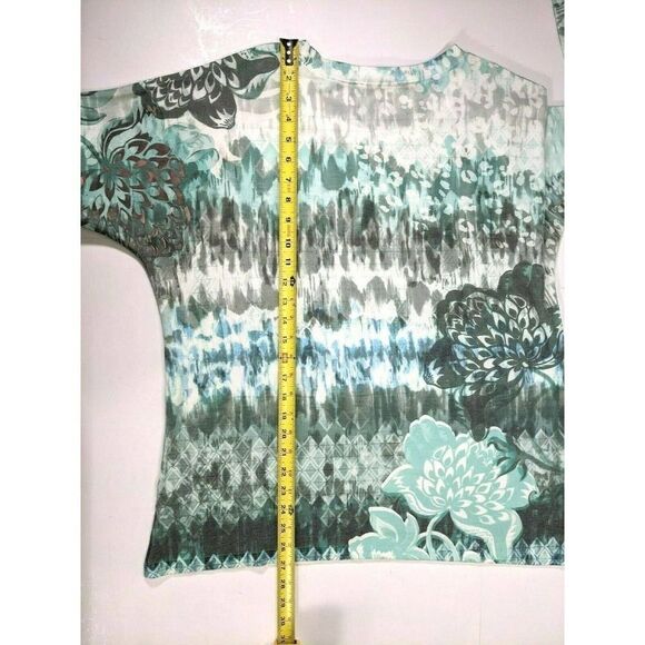 Soft Surroundings Shirt Top Tunic Flower Tie Dye - Picture 12 of 14